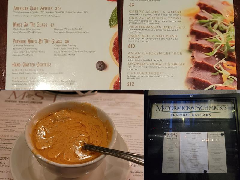 McCormick & Schmick's Seafood & Steaks Menu