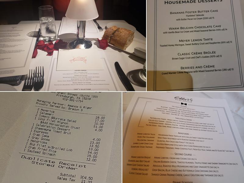 Eddie V's Prime Seafood Menu