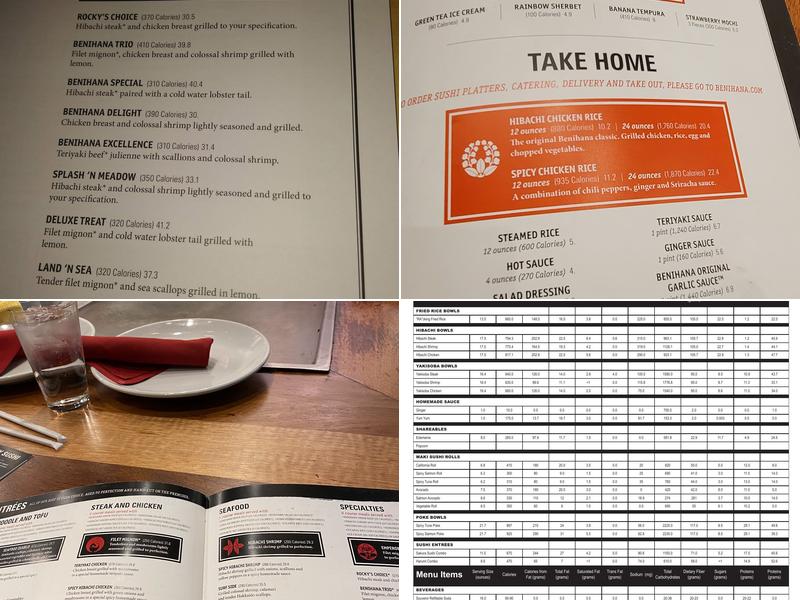 Benihana Menu