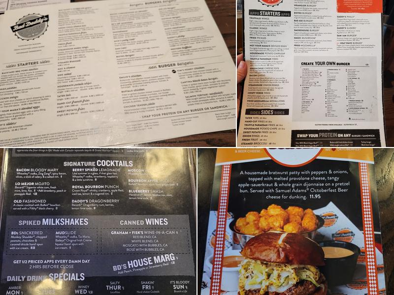 Bad Daddy's Burger Bar Menu
