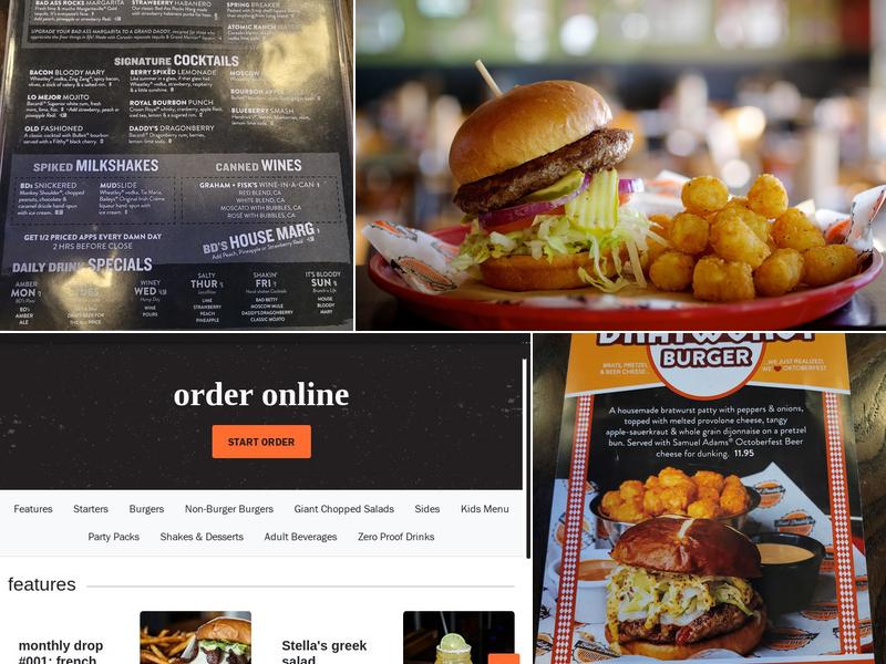 Bad Daddy's Burger Bar Menu