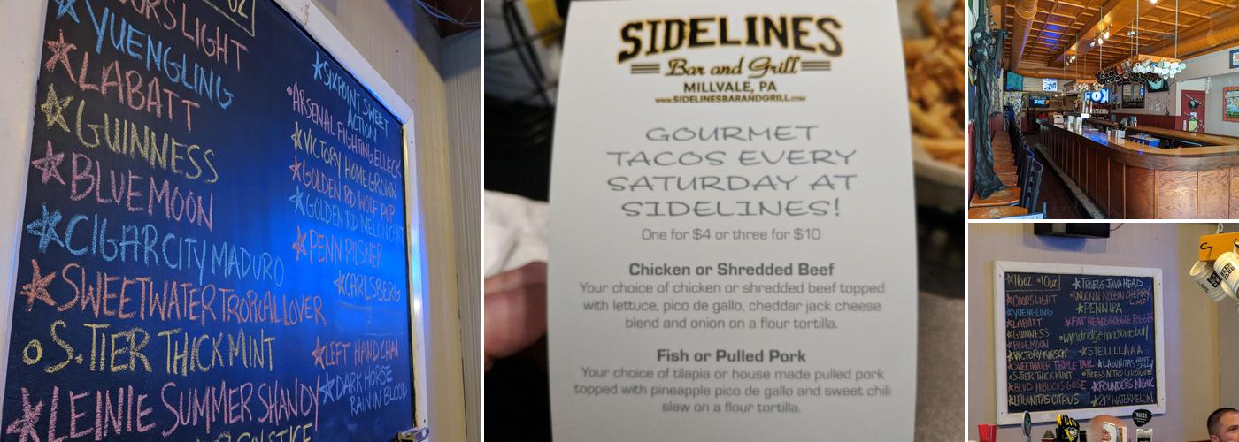 Sidelines Bar & Grill Menu