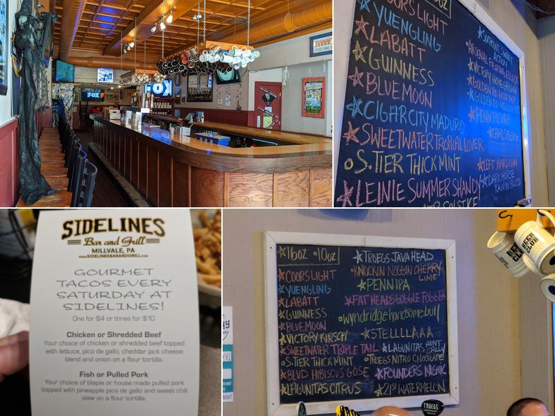 Sidelines Bar & Grill Menu