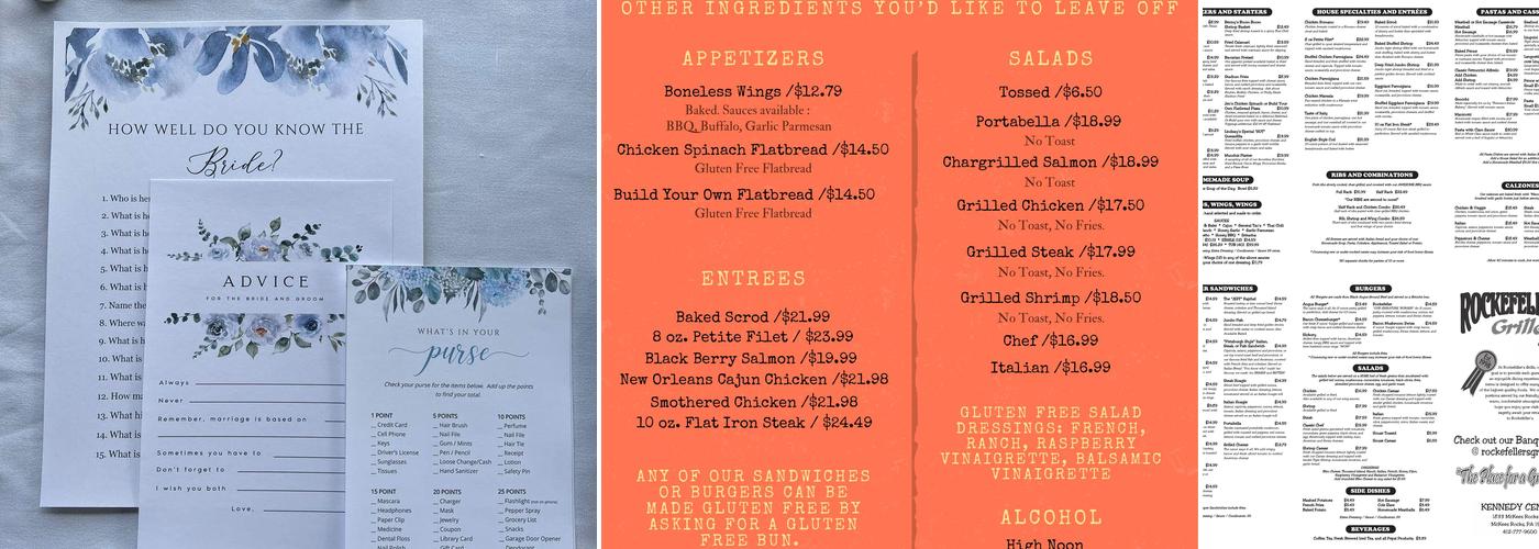 Rockefeller's Grille Menu