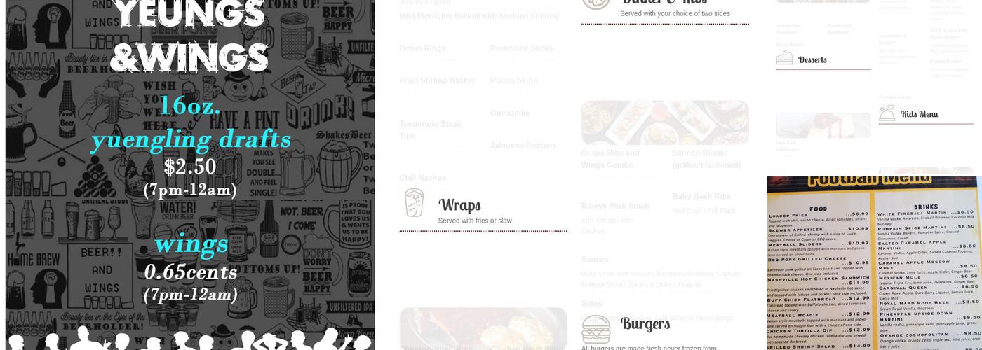 Duke's Rib House & Grille Menu