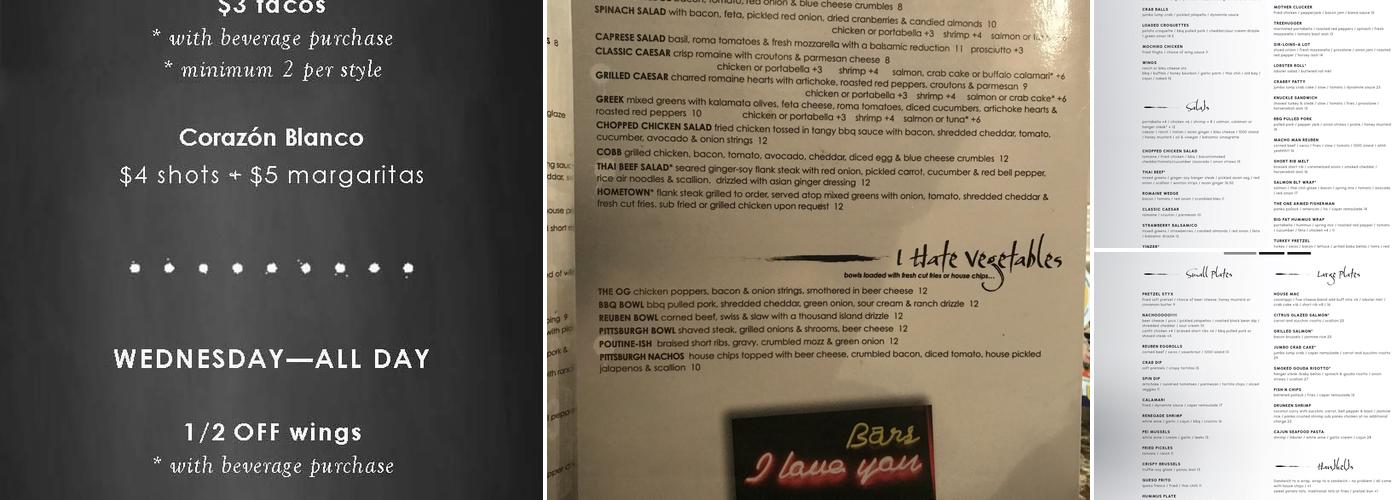 Dive Bar & Grille (South Side) Menu