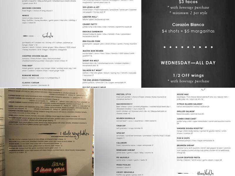 Dive Bar & Grille (South Side) Menu