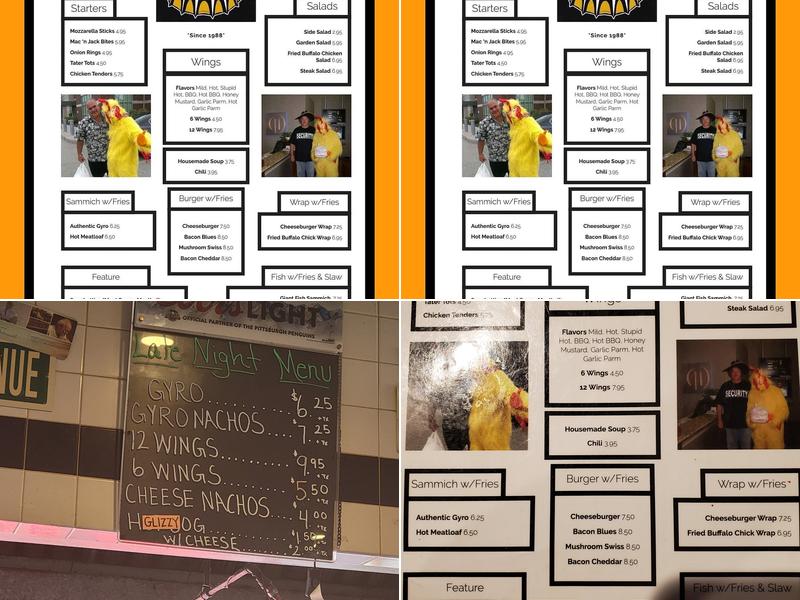 Excuses Bar & Grill Menu