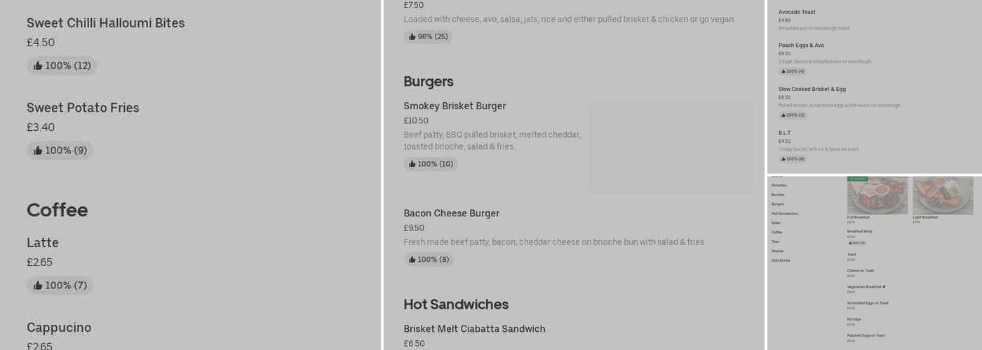 Amigo's Coffee Bar Menu