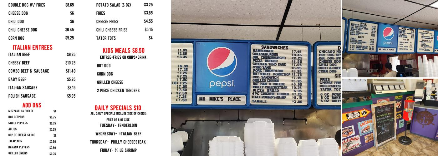 Mr. Mike's Place Menu