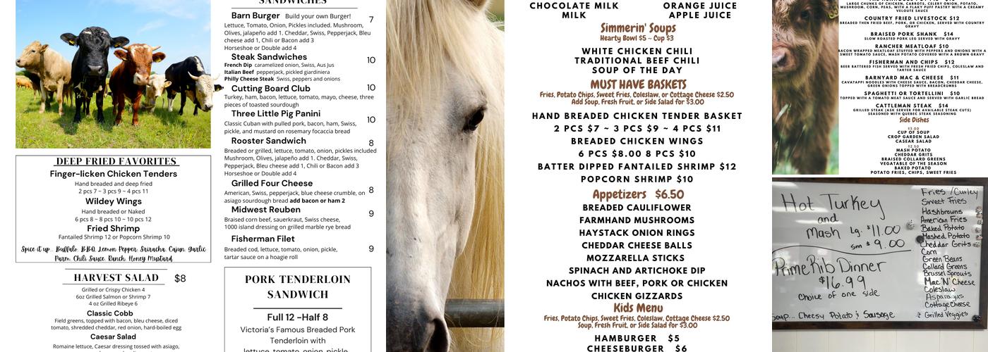 Wildey's Country Diner Menu