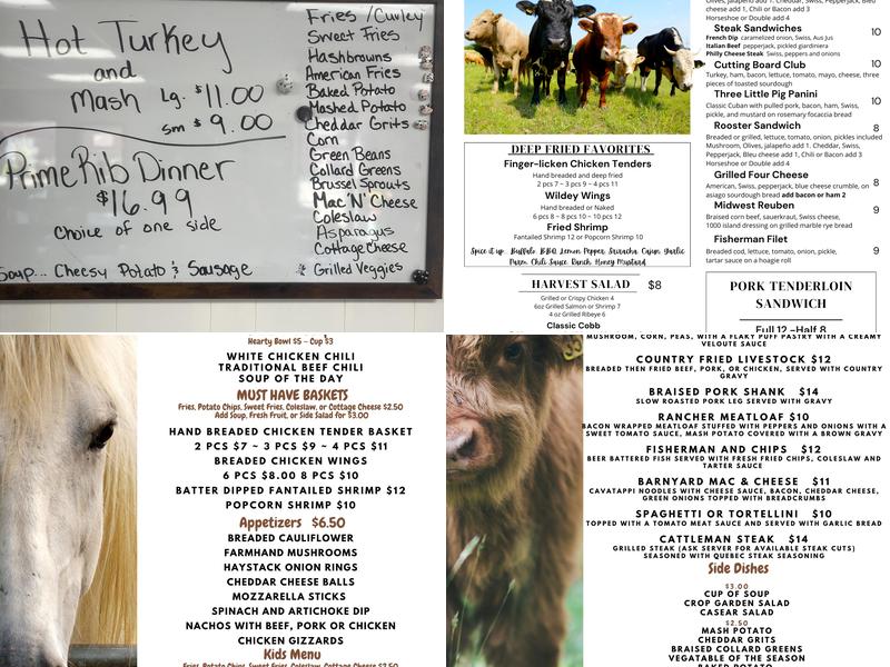 Wildey's Country Diner Menu