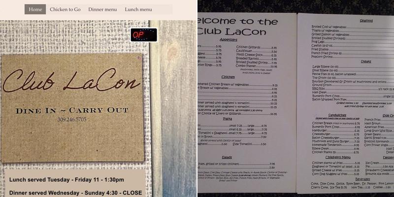Club LaCon Menu