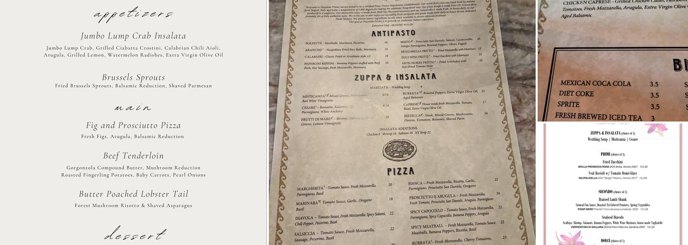 Pizzaiolo Primo Market Square Menu