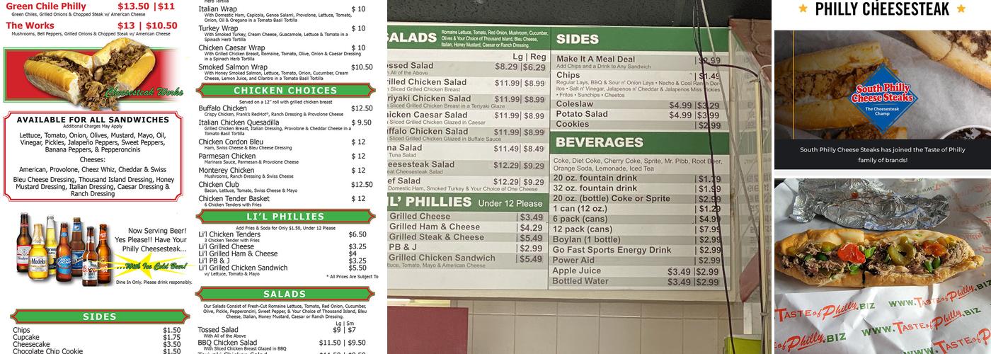 Taste of Philly Menu