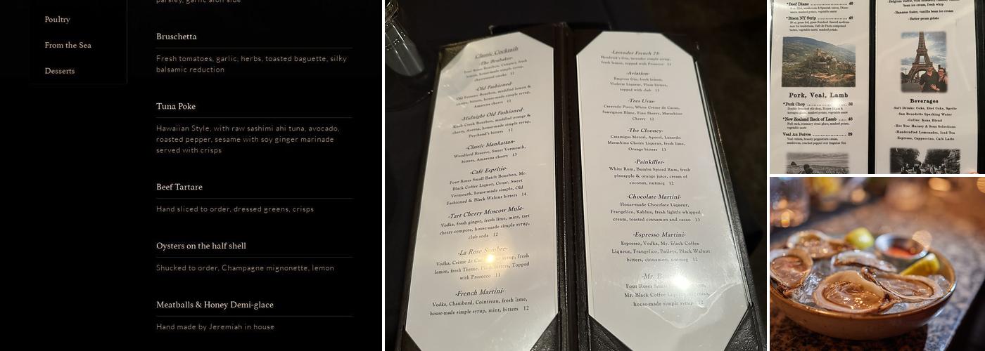 2 Chez Restaurant Menu