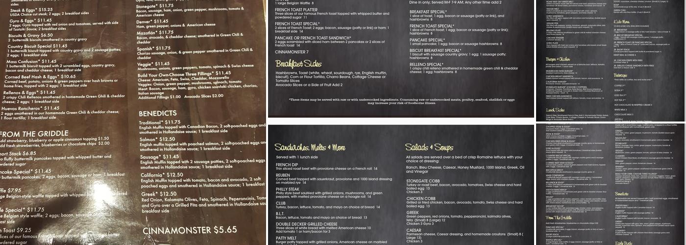 Stonegate Cafe Menu