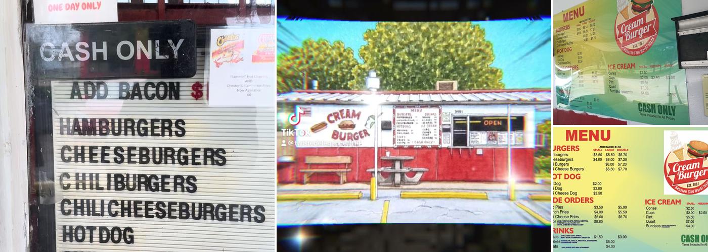 CREAM BURGER Menu