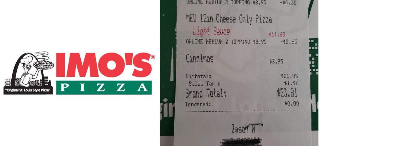 Imo's Pizza Menu