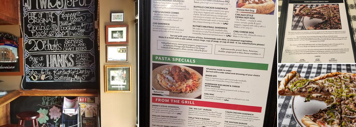 JJ Twig's Pizza & Pub Menu