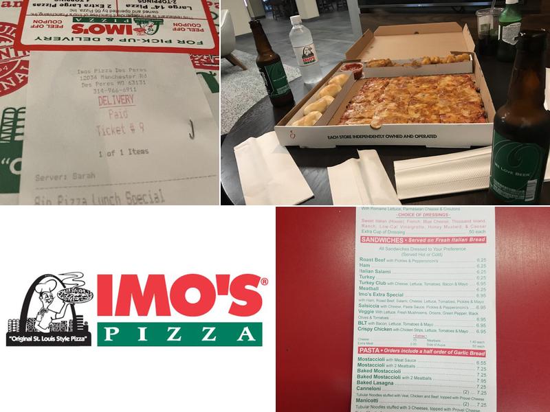 Imo's Pizza Menu