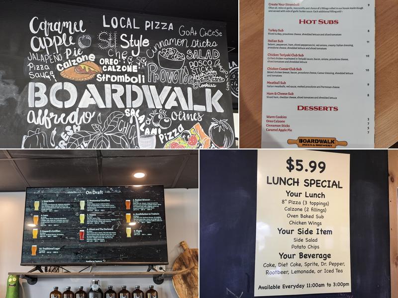 Boardwalk Pizza Menu