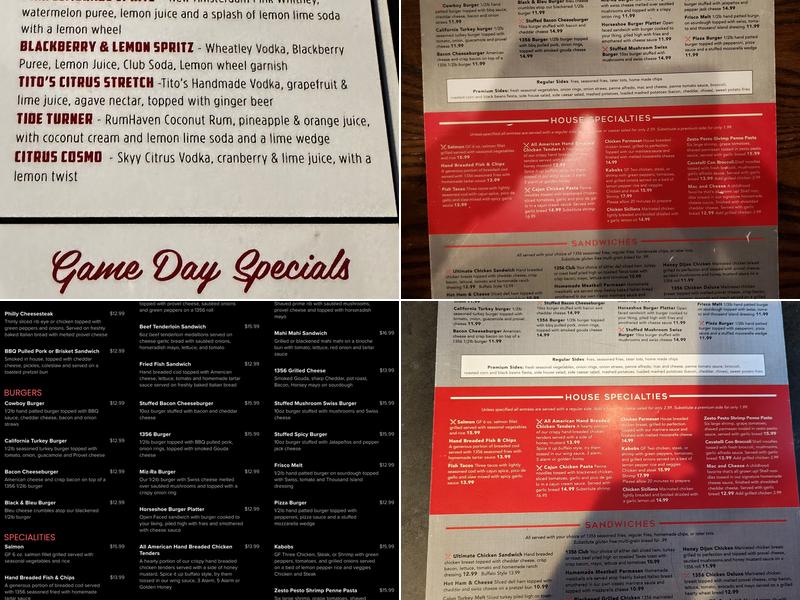 1356 Public House Menu