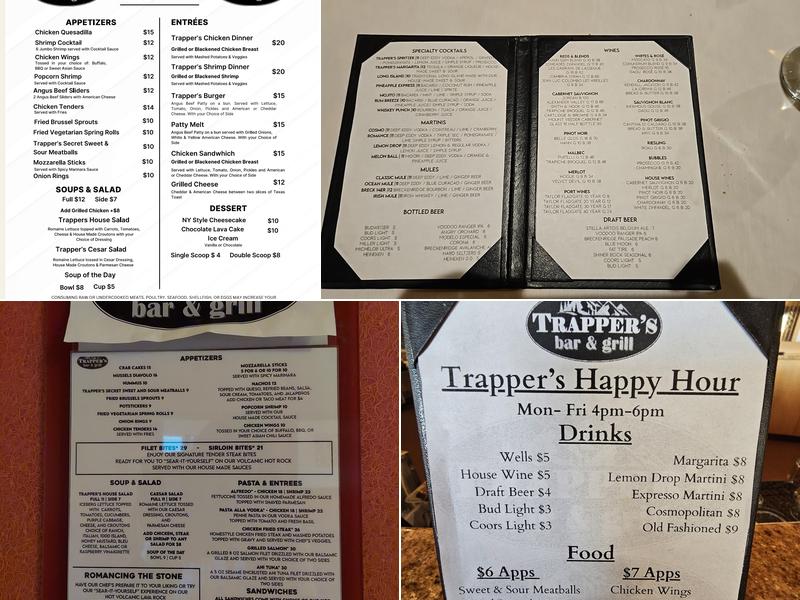 Trapper's Bar & Grill Menu