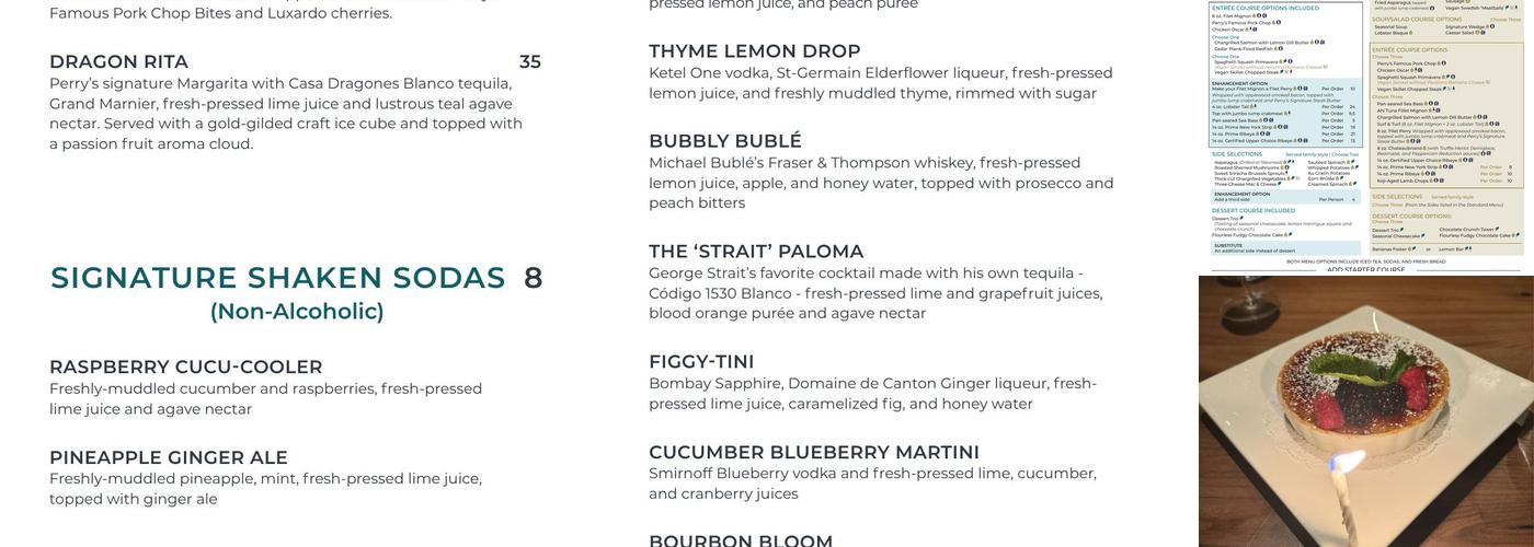 Perry’s Steakhouse & Grille Menu