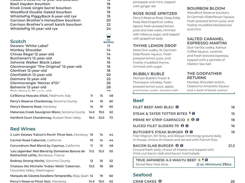 Perry’s Steakhouse & Grille Menu