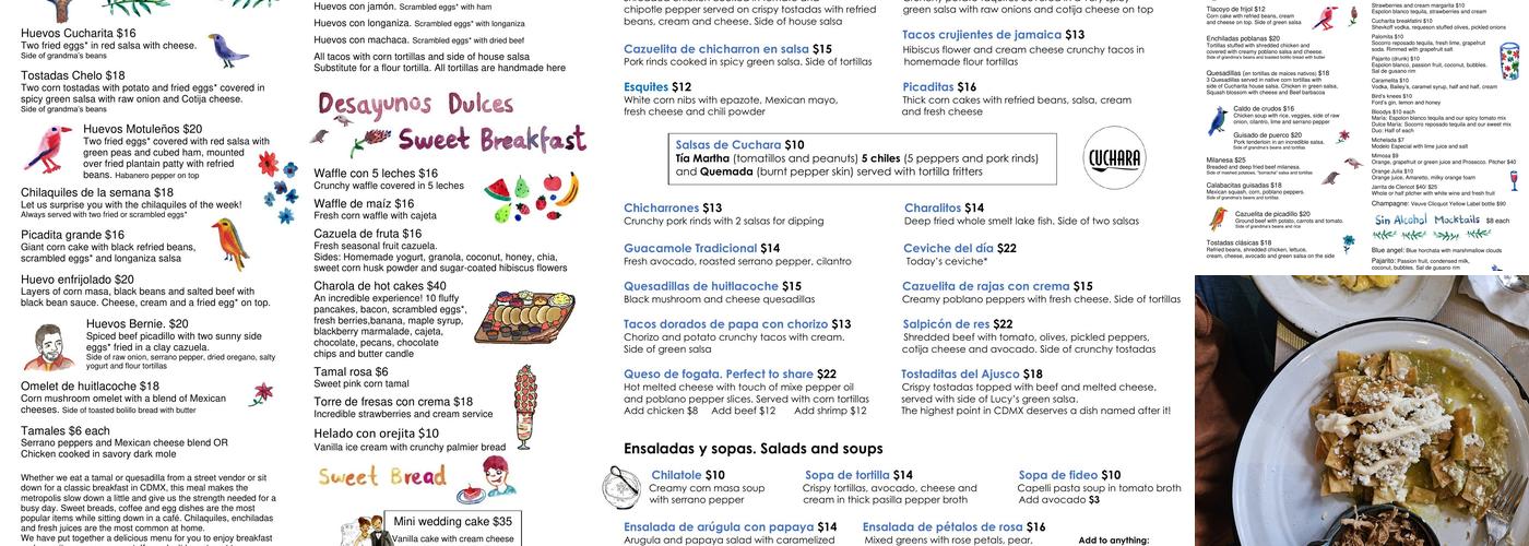 Cuchara Menu