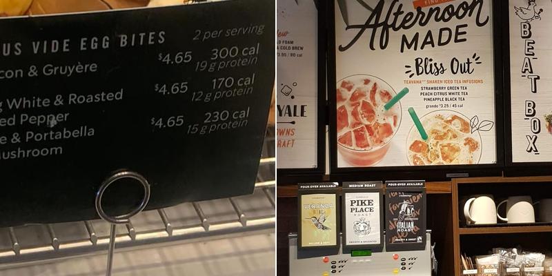 Starbucks Menu