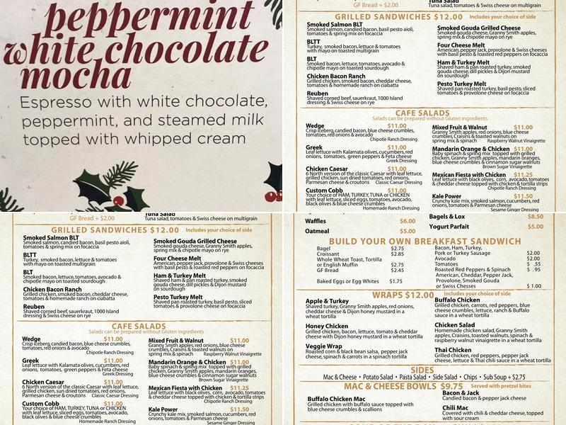 Six North Cafe Menu