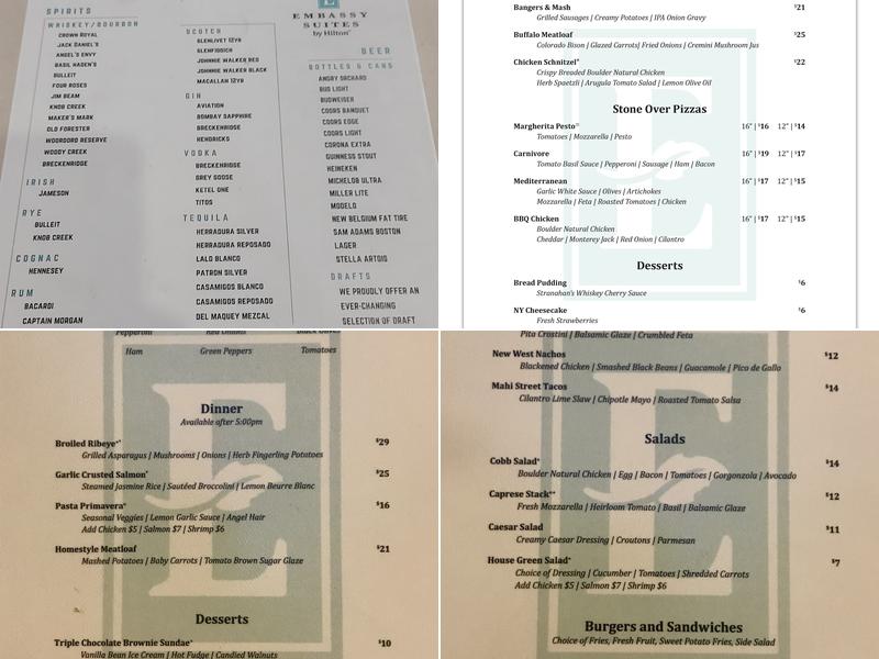 New West Bar & Grill Menu