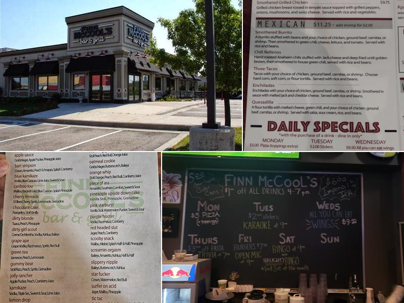 Finn McCool's Bar & Grill Menu