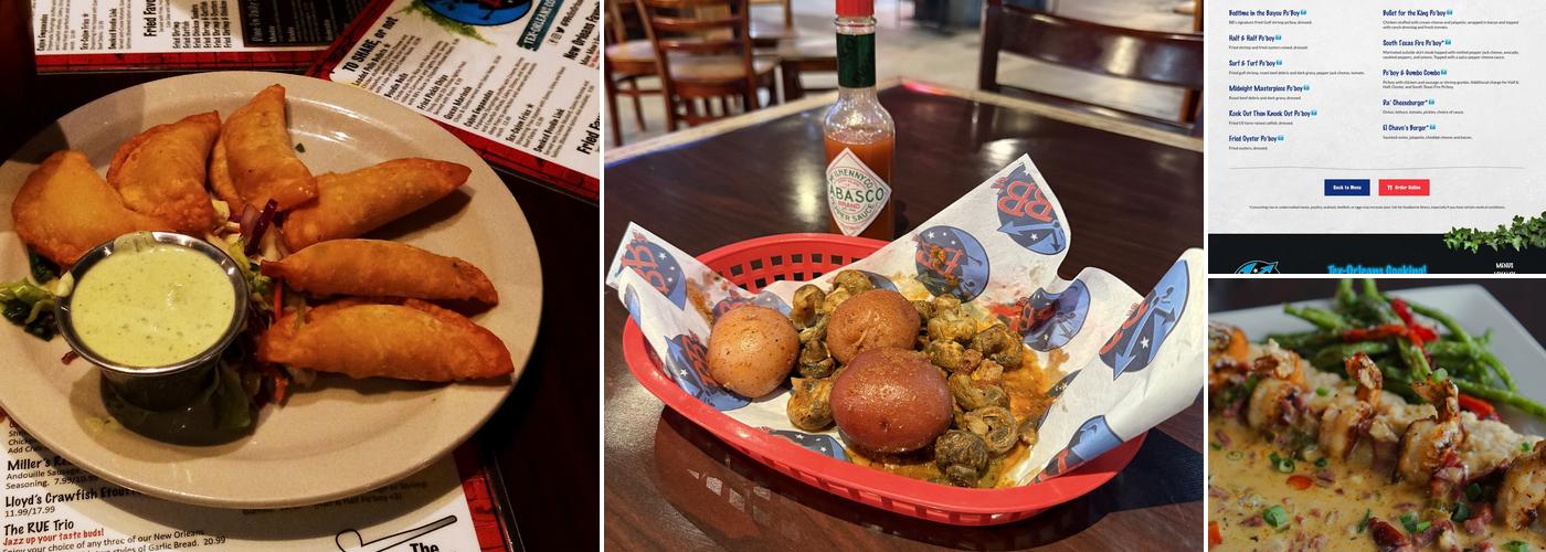 BB's Tex-Orleans Menu