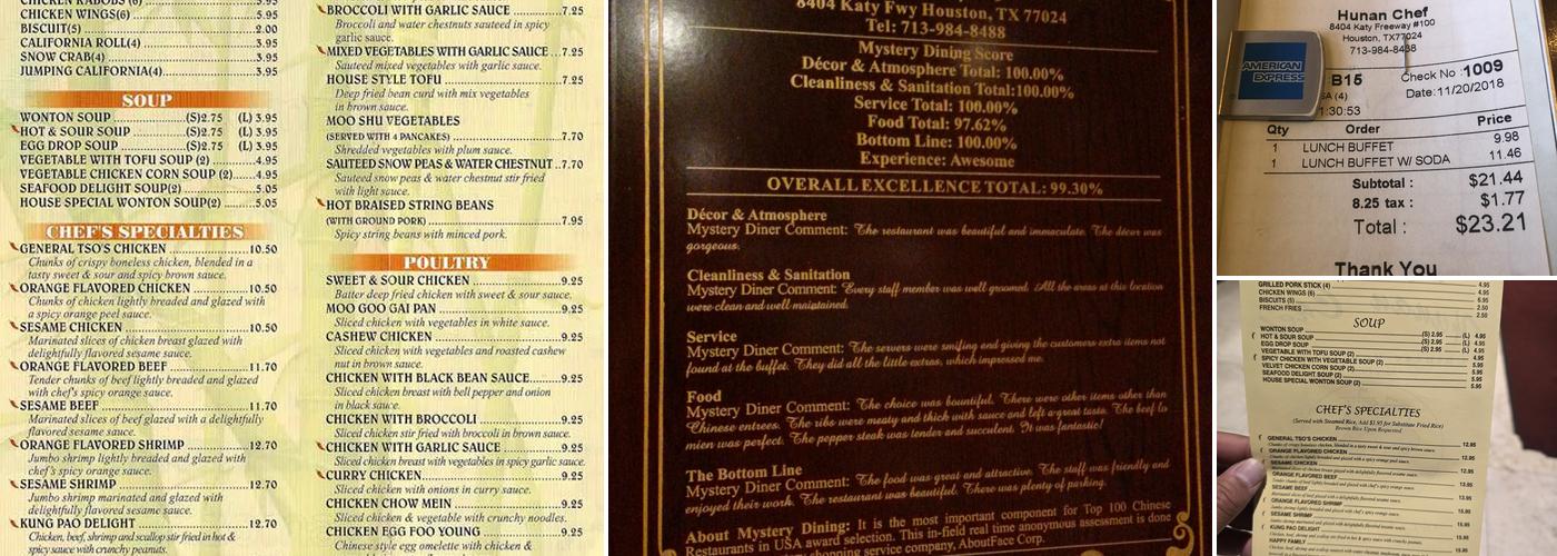 Hunan Chef Menu