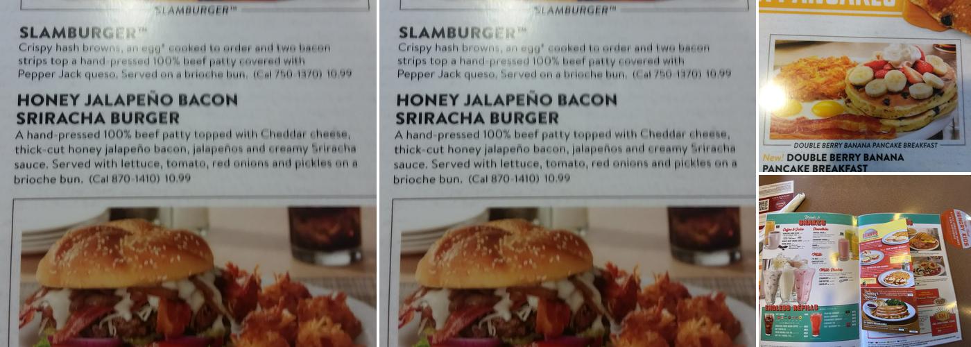 Denny's Restaurant Menu