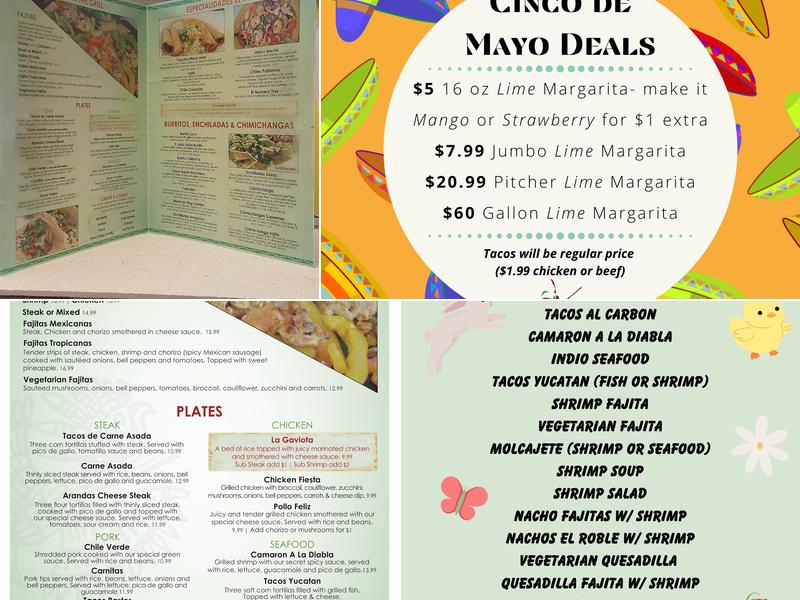 El Indio Manchester Menu