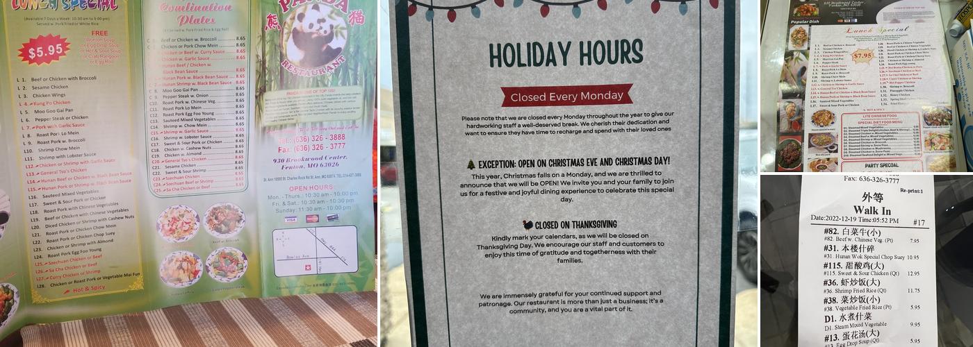 Panda Menu