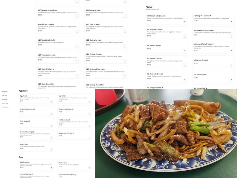 New Wok Chinese Cafe Menu