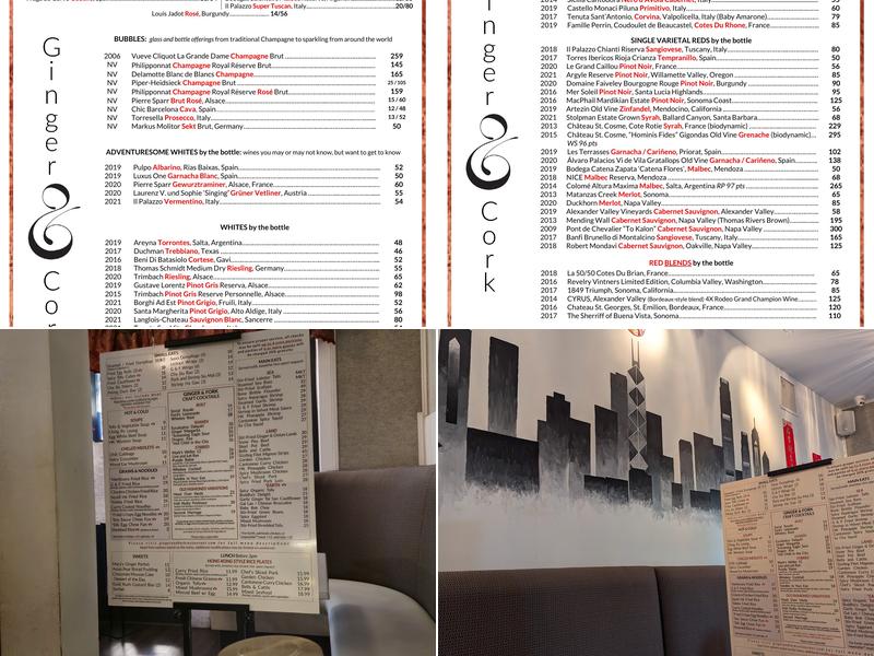 Ginger & Fork Menu