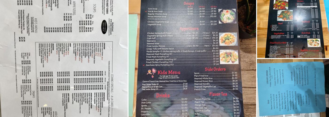 Panda Garden Restaurant @ W Loop s Menu