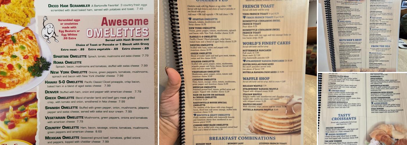 Bartonville Diner Menu