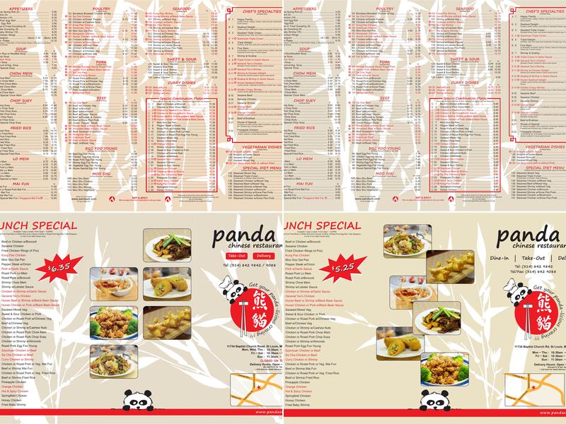 Panda Chinese Restaurant Menu