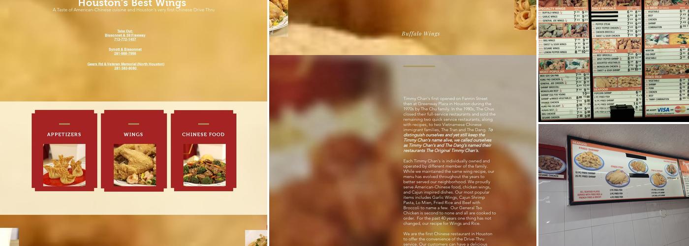 Timmy Chan’s Menu