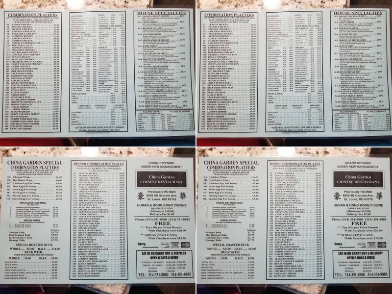 China Garden on Gravois Menu