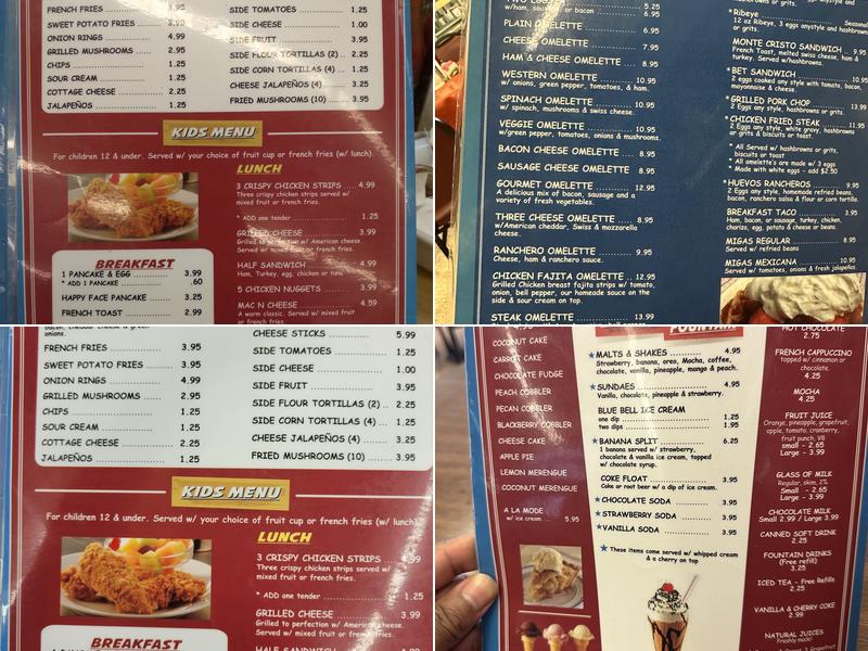 Yale Street Grill Menu