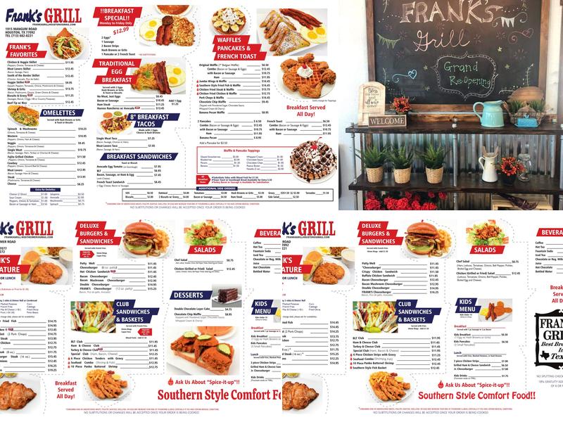 Frank's Grill Menu
