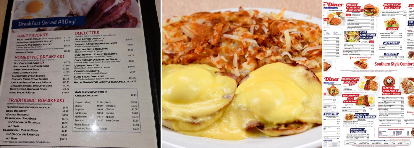 Hanz Diner Menu